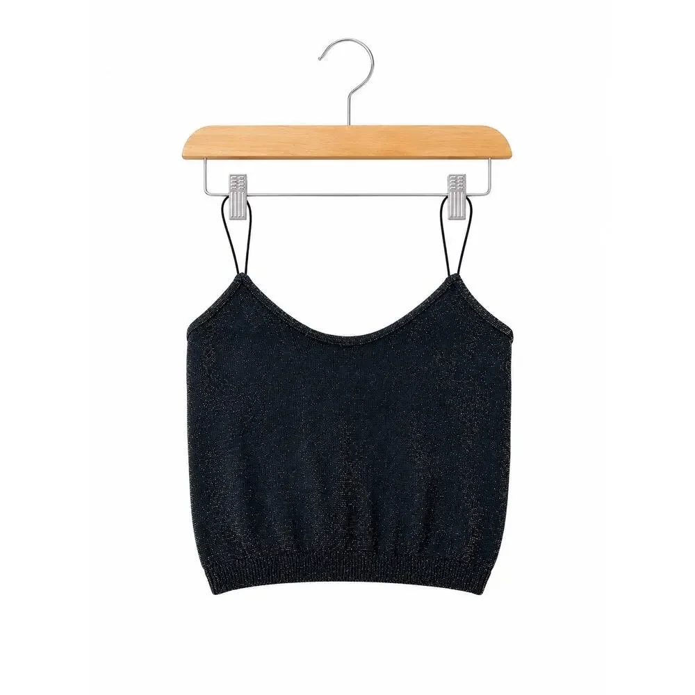 Free People Intimately Metallic Shimmer Cropped Cami Bralette Teal Gold XS/S Y2K